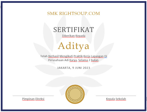 Contoh sertifikat 1