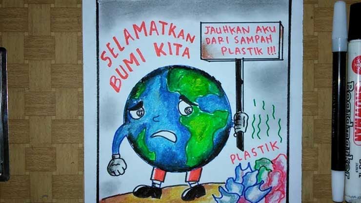 poster selamatkan bumi untuk anak sd